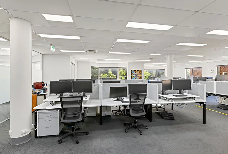 Grid Ceiling With Lights